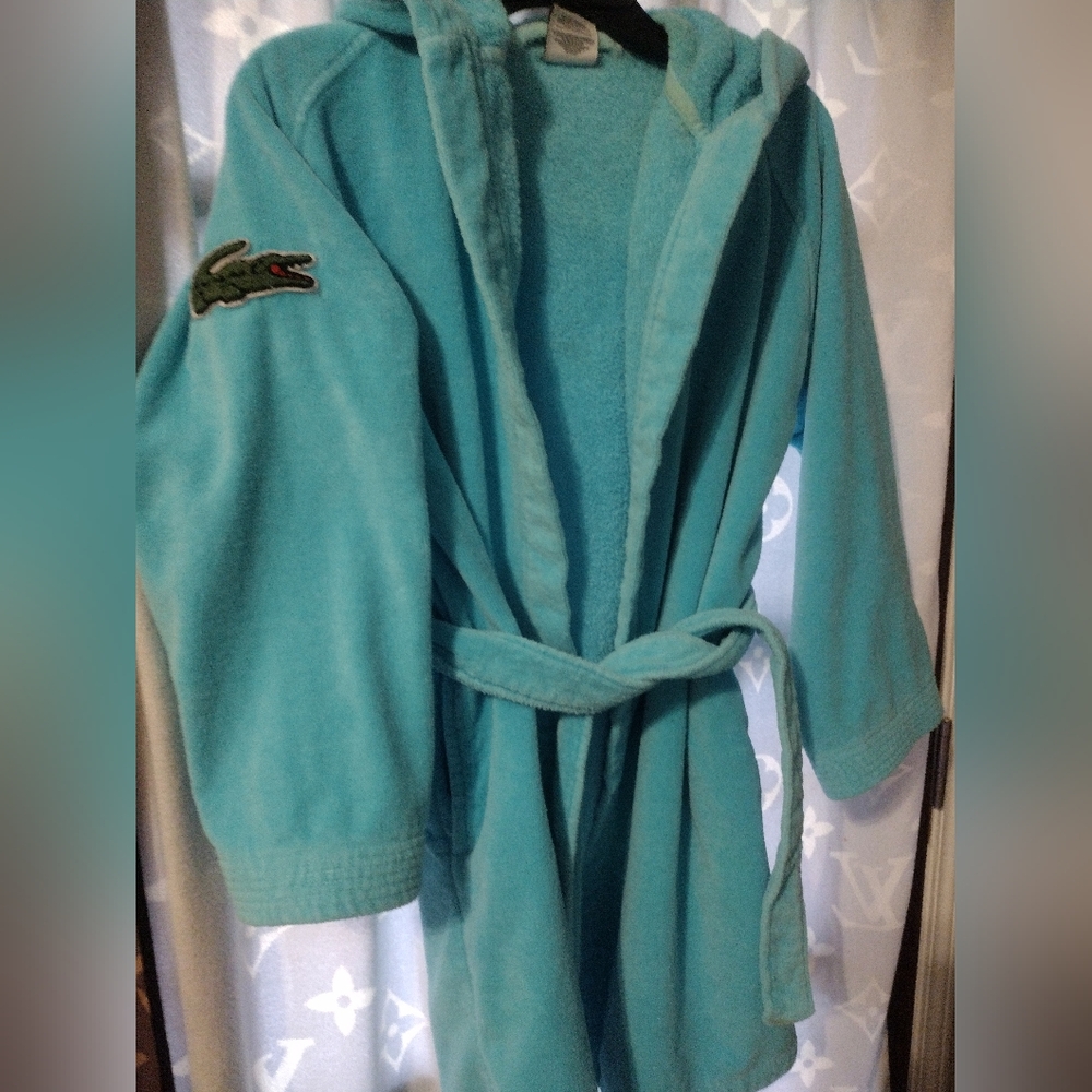 Vintage Izod Lacoste Blue Robe With Wear